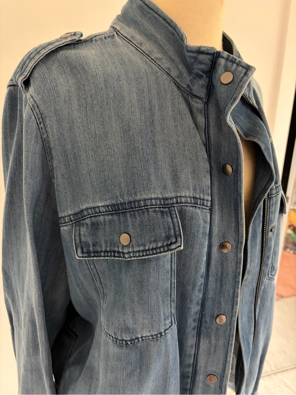 Rails Light Blue Denim Utility Jacket - Picture 3 of 8